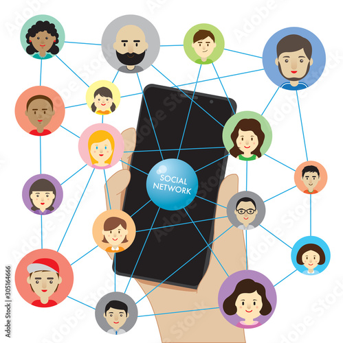 Social network link many people together.