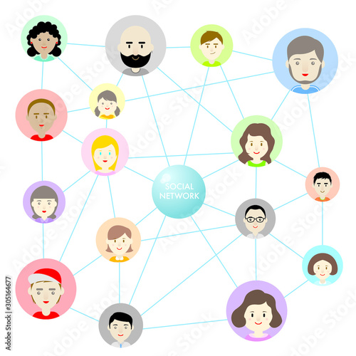Social network link many people together.