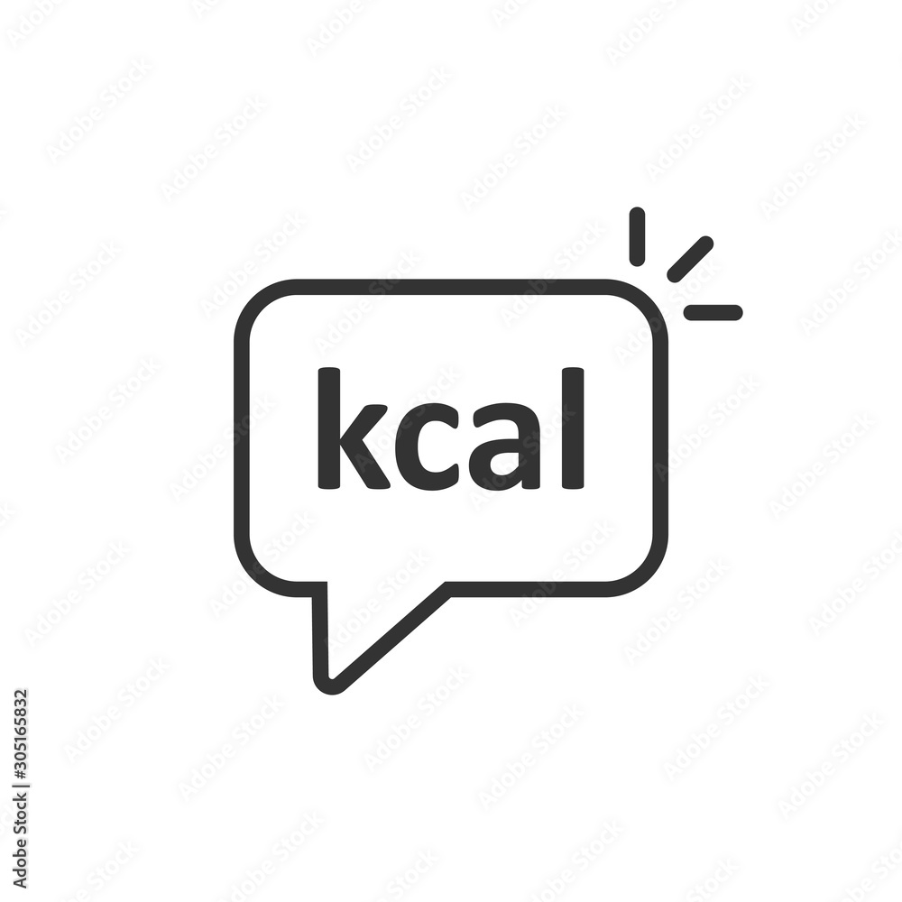 Kcal icon in flat style. Diet vector illustration on white isolated background. Calories business concept. Kcal icon in flat style. Diet vector illustration on white isolated background. Calories business concept.