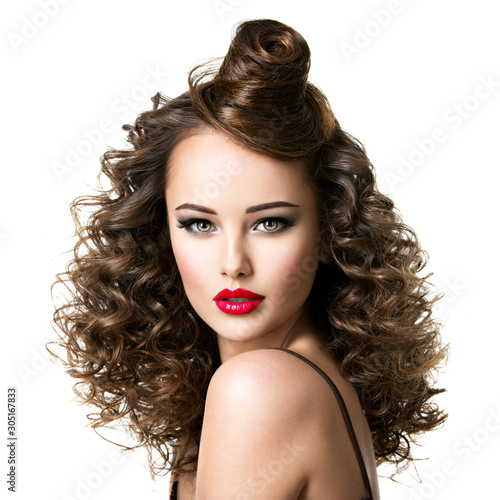 Beautiful woman with creative hairstyle.