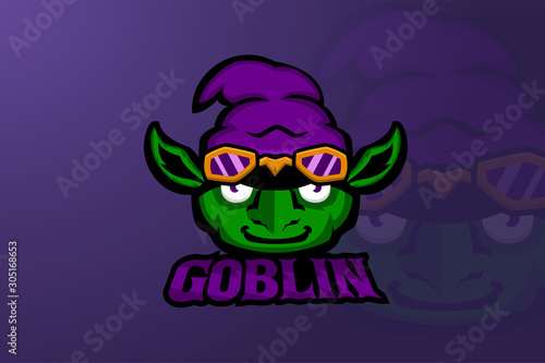 Goblin head E sports logo