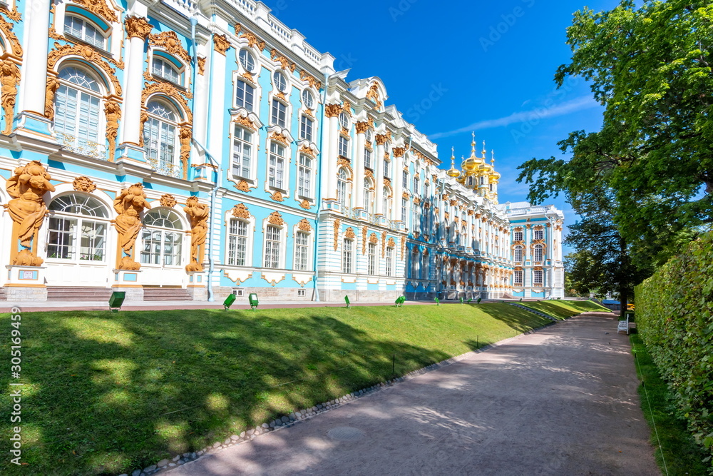 Catherine palace in Tsarskoe Selo (Pushkin), St. Petersburg, Russia
