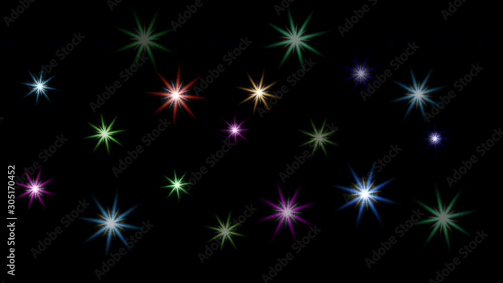 Stars shine effect background on black screen animation Stars shine effect background on black screen animation