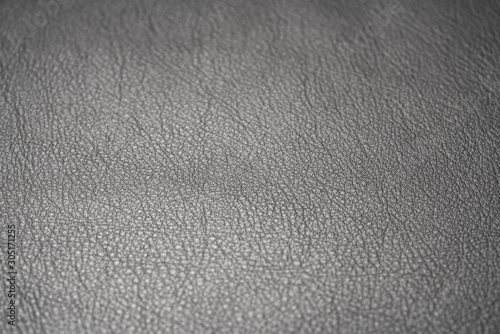 Closeup of full grain black leather