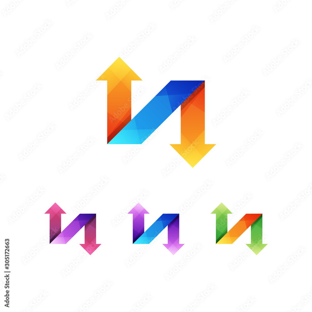 letter N arrow logo concept premium vector letter N arrow logo concept premium vector