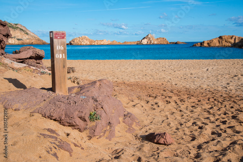 Cala Pregonda, une des plus belles plages de Minorque, îles Baléares