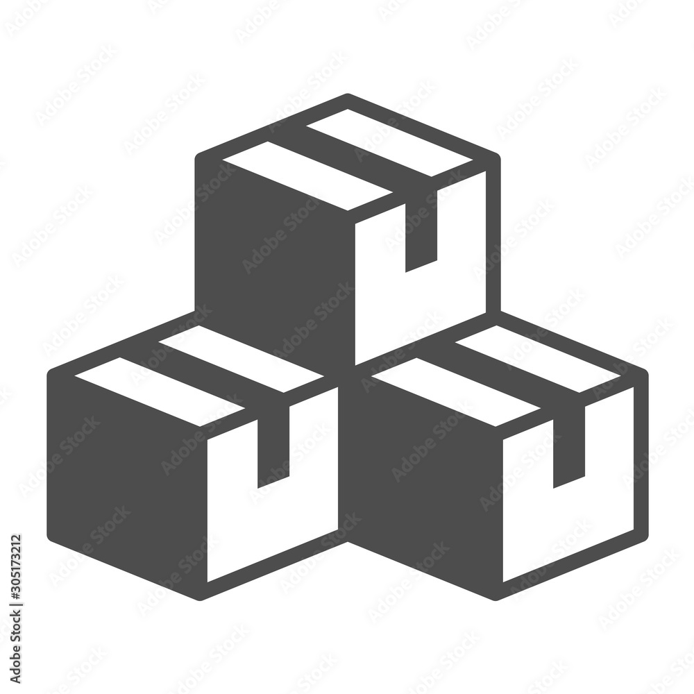 pile of cardboard boxes vector icon isolated on white background. Packaging boxes icon for web, mobile apps and ui design pile of cardboard boxes vector icon isolated on white background. Packaging boxes icon for web, mobile apps and ui design