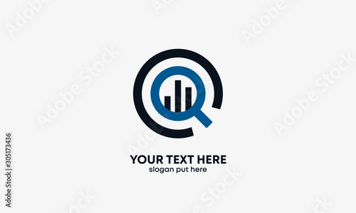 Abstract analytic logotype for business company. financial. medical - vector