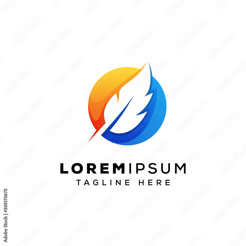 circle feather logo design for your brand circle feather logo design for your brand
