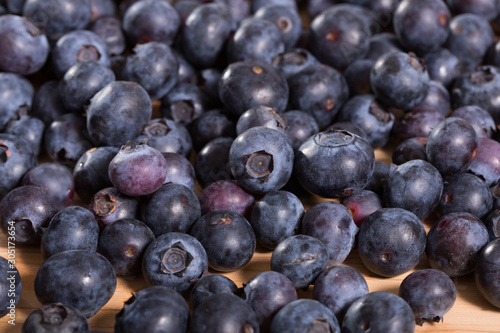 Heap of fresh blueberries