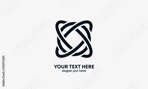 Innovative high tech logo template. Smart computer. machine learning. Technology Logo. 