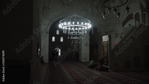 PRAYER HALL, INSIDE OF SILVAN ULU MOSQUE, HISTORIC SELAHADDIN EYYUBI MOSQUE, DIYARBAKIR, TURKEY photo