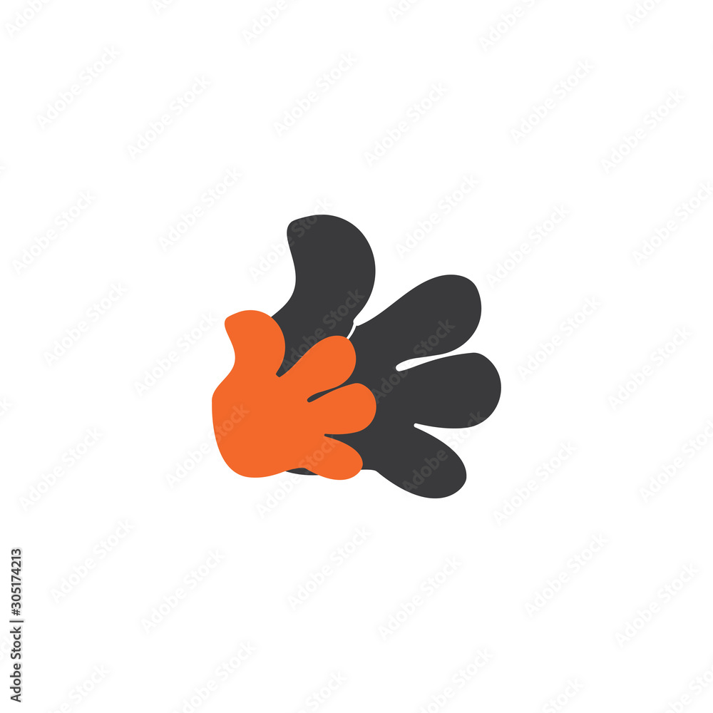 Obraz premium Hand Wave Logo Template vector symbol
