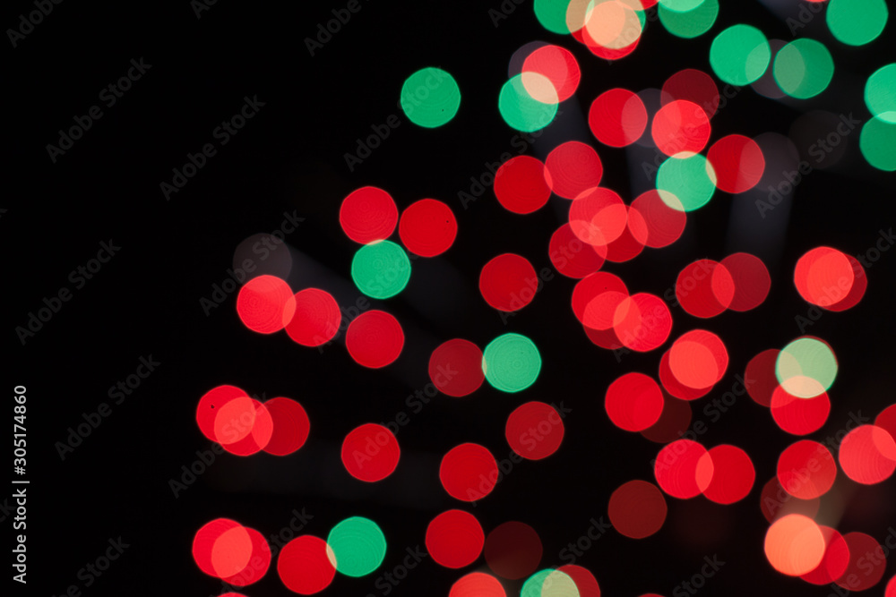 Blurred bokeh christmas lights color