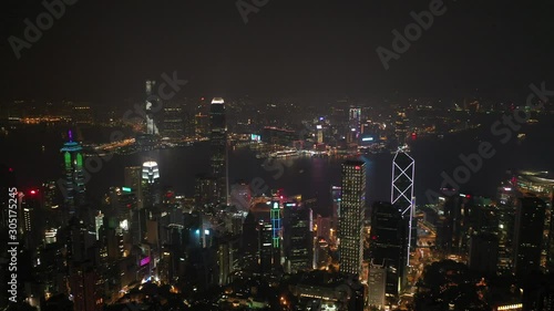 Wallpaper Mural Aerial Hong Kong city view from the peak at night Torontodigital.ca