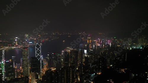 Wallpaper Mural Aerial Hong Kong city view from the peak at night Torontodigital.ca
