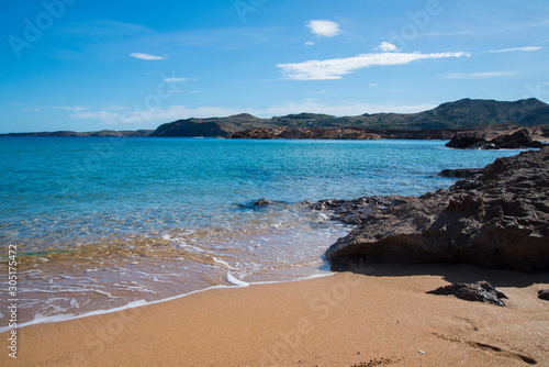 Cala Pregonda, une des plus belles plages de Minorque, îles Baléares