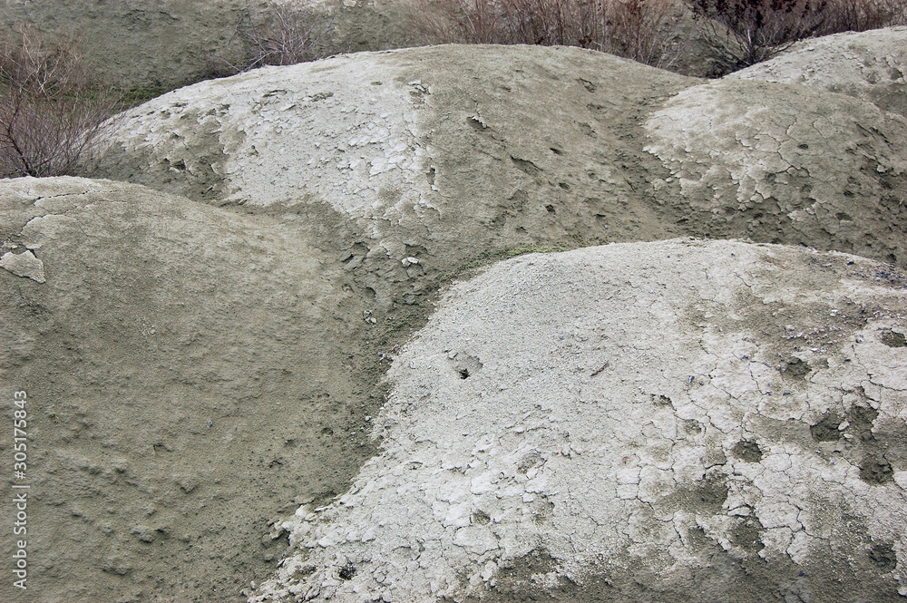 Ukrainian soil.Grungy arid land texture. Grey cracked floor surface. Ecological problem. Near Kiev,Ukraine