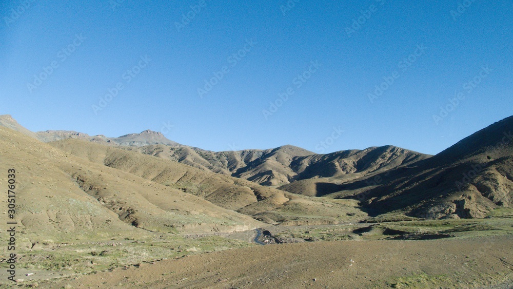 dry landscape of Moroccan high Atlas dry landscape of Moroccan high Atlas