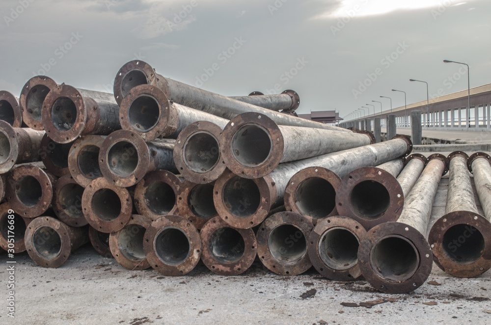 Fototapeta premium Large water pipe Place to send sand