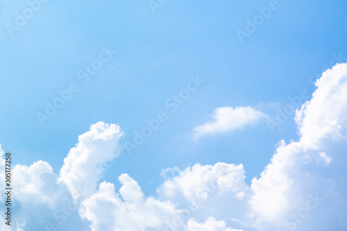  photo of blue sky and white clouds or cloudscape.