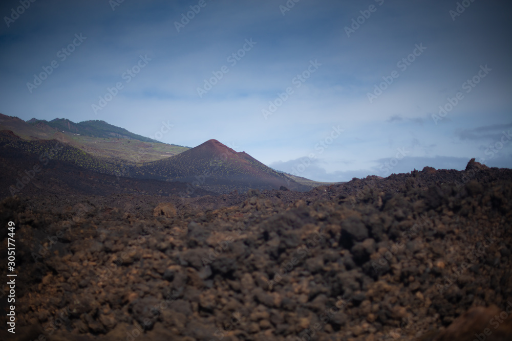 Path of the volcanoes Teneguia Fuencaliente