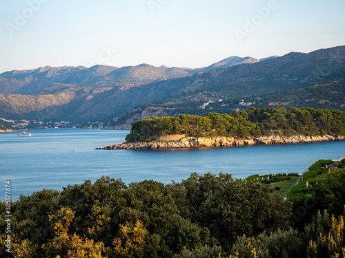 Line of the coast of Croatia in Dubrovnik