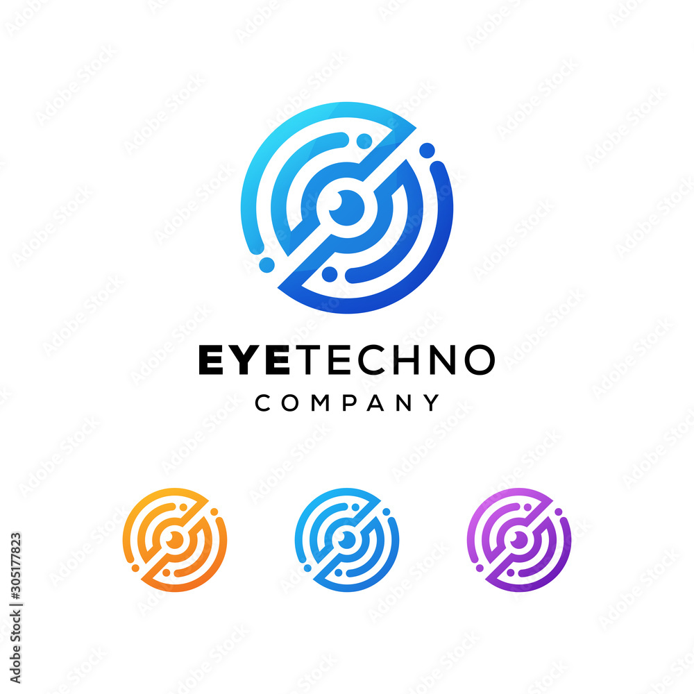 eye technology logo design for your company