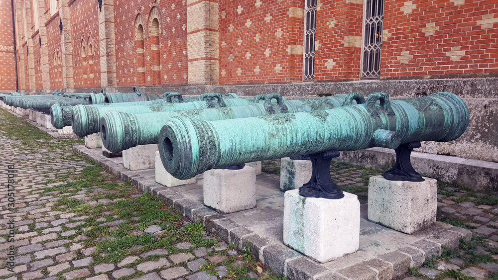 Old cannons in Vienna Austria