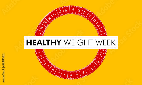 Vector illustration on the theme of Healthy weight week in January