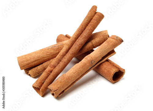 Fotografering Cinnamon on a white background