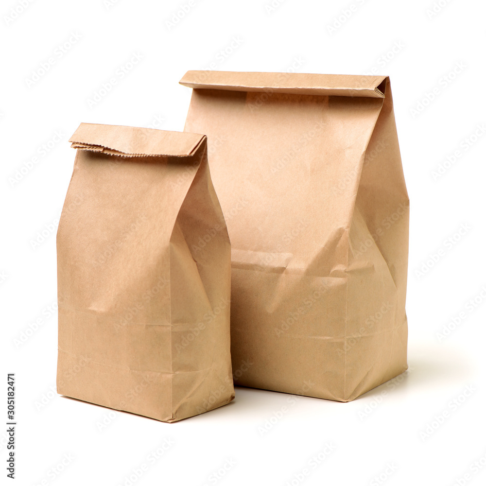 Brown Paper Bag isolated on the white background Brown Paper Bag isolated on the white background