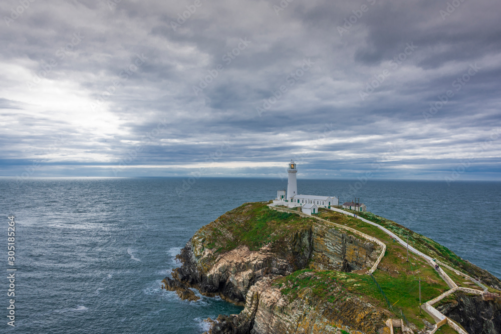 The south stack lighthouse in Anglesy, Wales, United Kingdom