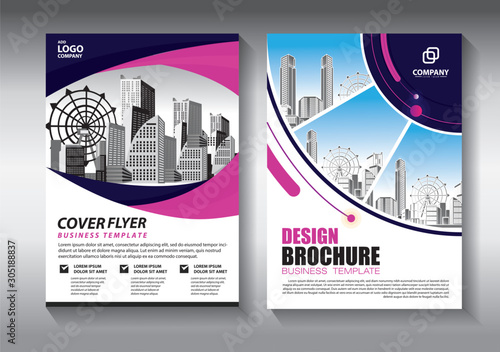 Brochure design, cover modern layout, annual report, poster, flyer in A4 with colorful triangles, geometric shapes for tech, science, market with light background