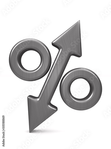 Percent on white background...