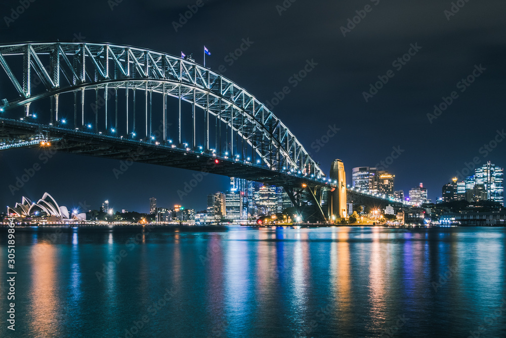The Sydney Bay at Night, Sydney, Australia
