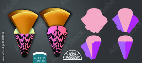 crepe holder packaging,Corporate identity for business, presentations crepe  brand.