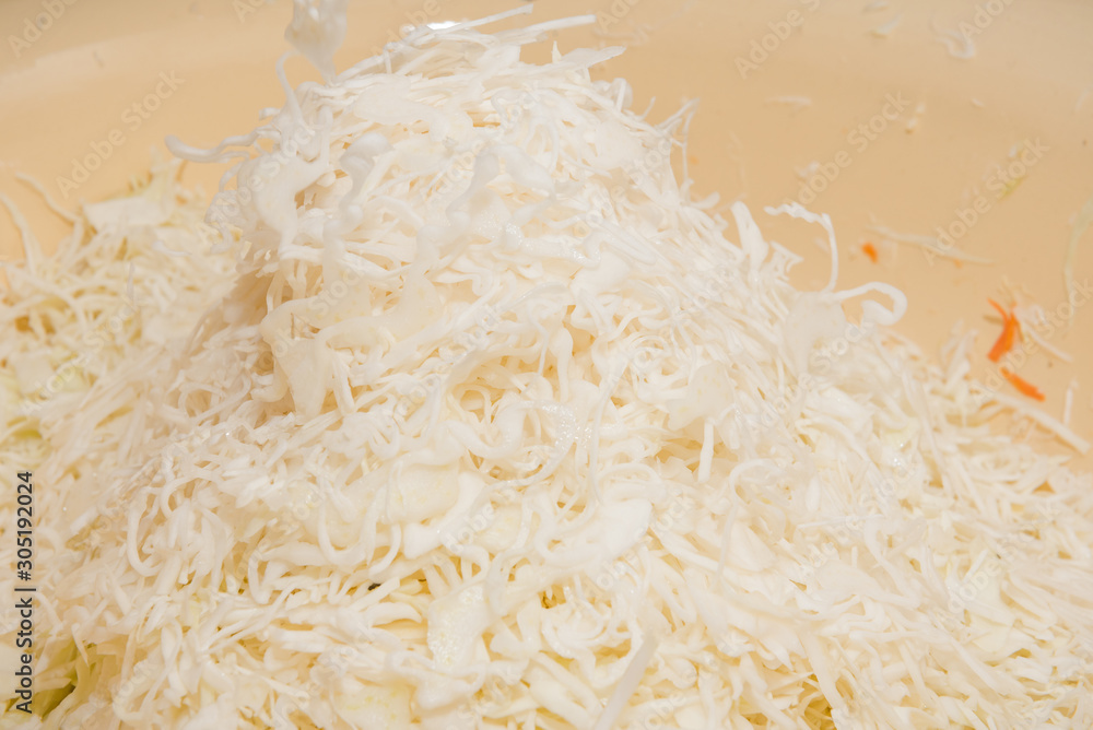 sliced cabbage background. cabbage salad. cut cabbage into small pieces. seasoning on a salad. pickle cabbage. sliced cabbage background. cabbage salad. cut cabbage into small pieces. seasoning on a salad. pickle cabbage.