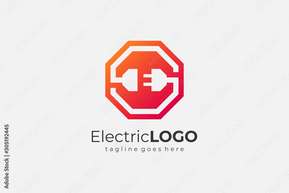 Hexagon Letter S and E Cable Plug Electricity Logo. Flat Vector Logo Design Template Element Hexagon Letter S and E Cable Plug Electricity Logo. Flat Vector Logo Design Template Element
