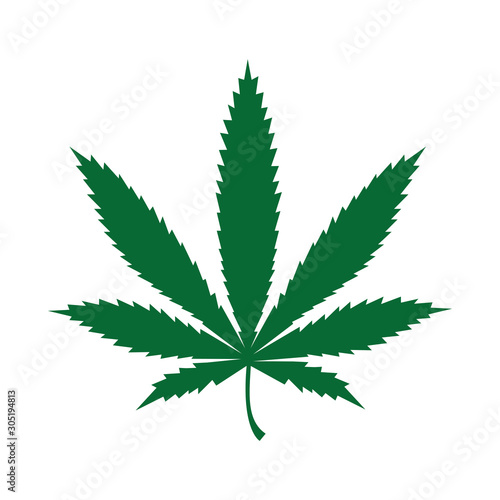 Hemp Marijuana Icon Vector Simple Design