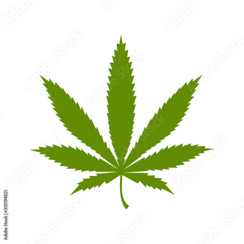 Hemp Marijuana Icon Vector Simple Design