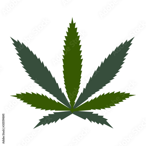 Hemp Marijuana Icon Vector Simple Design