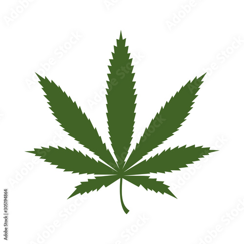Hemp Marijuana Icon Vector Simple Design