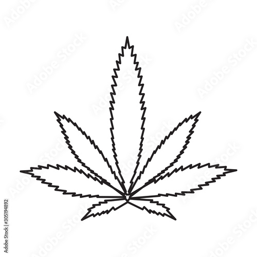 Hemp Marijuana Icon Vector Simple Design
