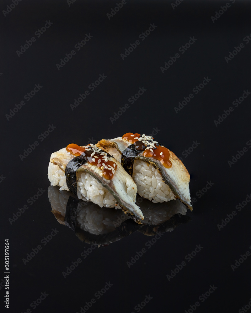rice sushi and fresh fish rice sushi and fresh fish