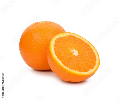 Orange fruits isolated on white background