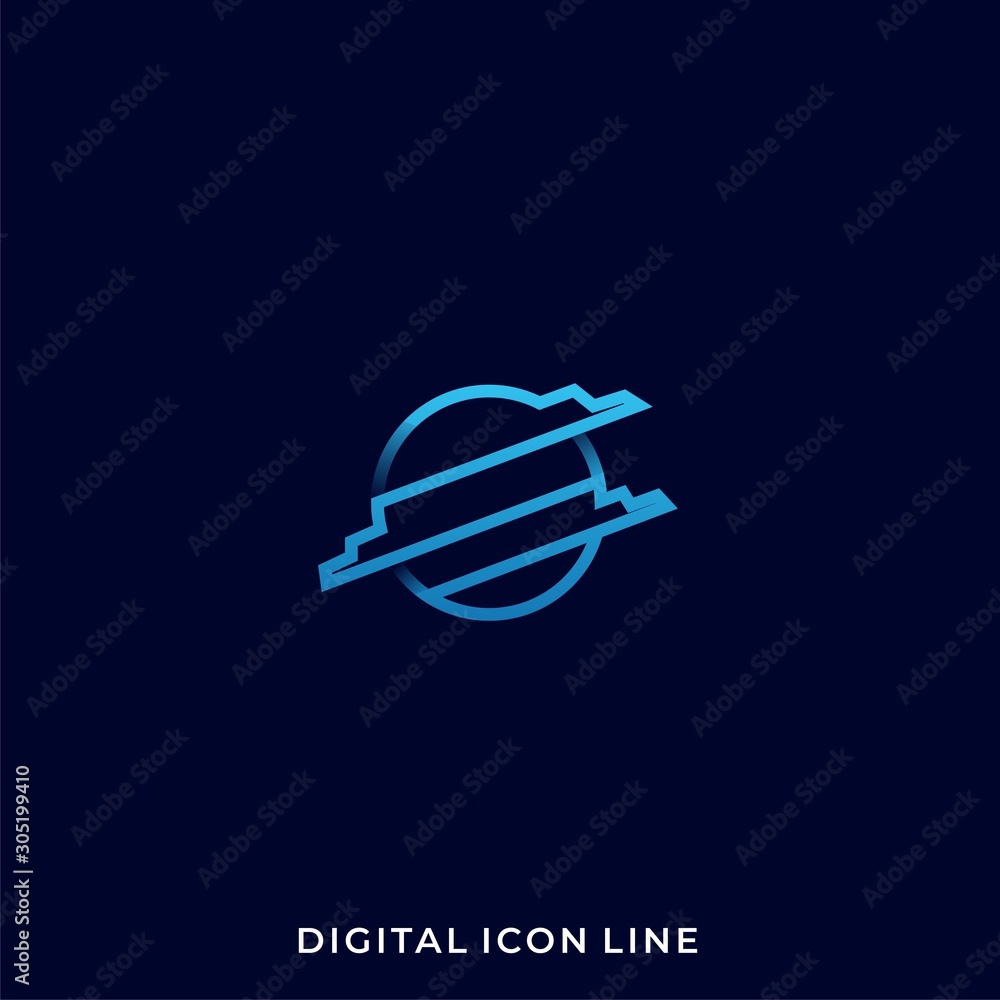 Circle Technology Illustration Vector Template Circle Technology Illustration Vector Template