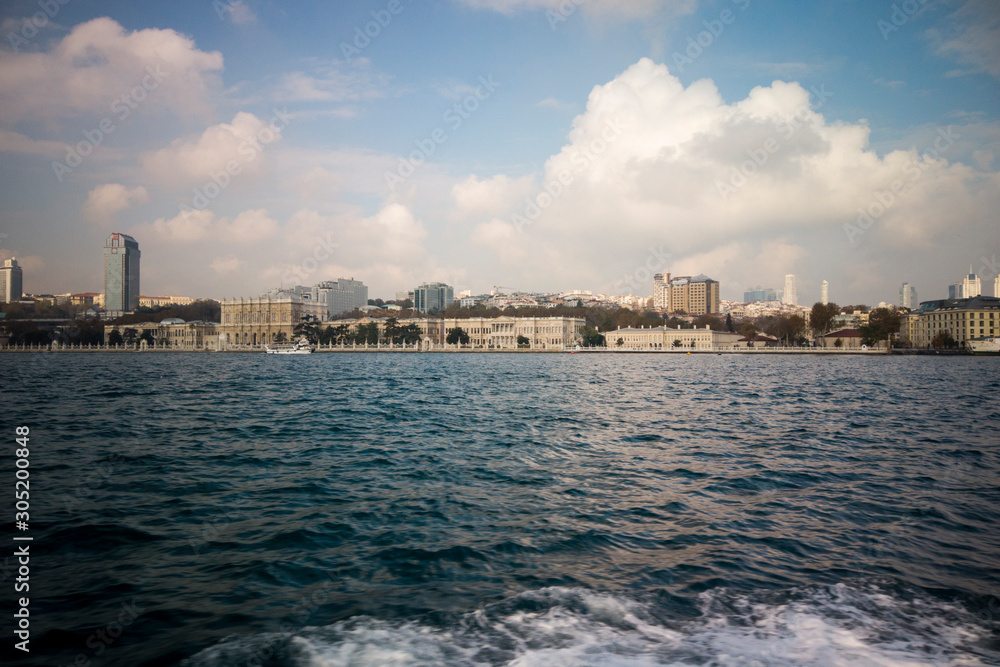 Dolmabahce Palace view from boat