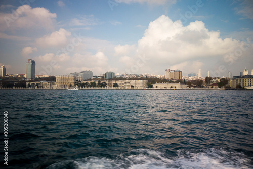 Dolmabahce Palace view from boat