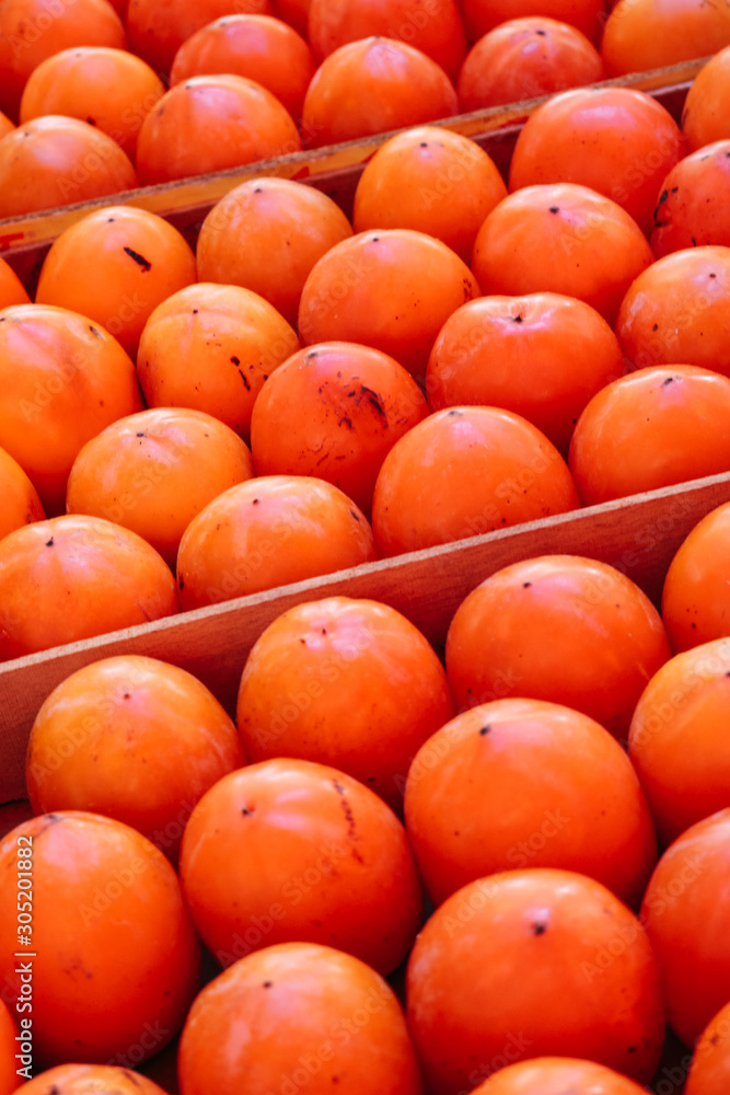 Close up of Persimmon fruit (Kaki) 